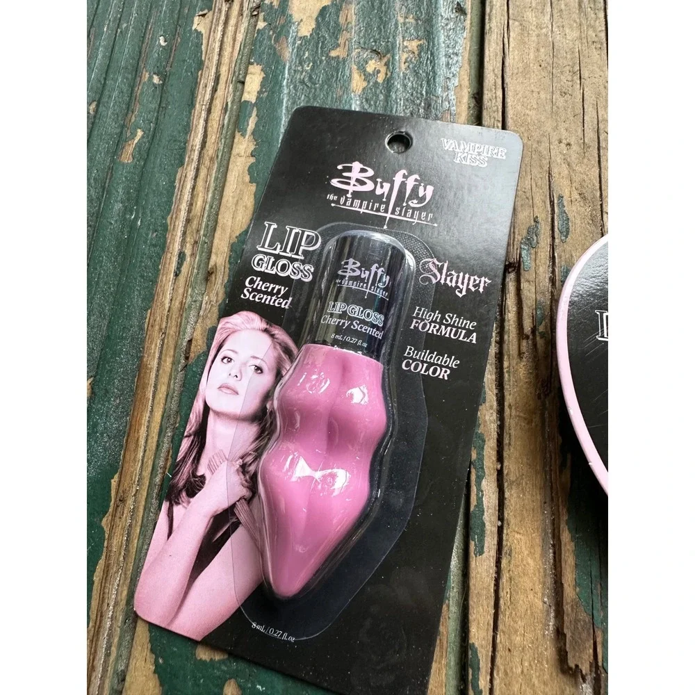 Buffy the Vampire Slayer Lip Gloss & Lip Balm Keychain Set Wild Cherry Scented